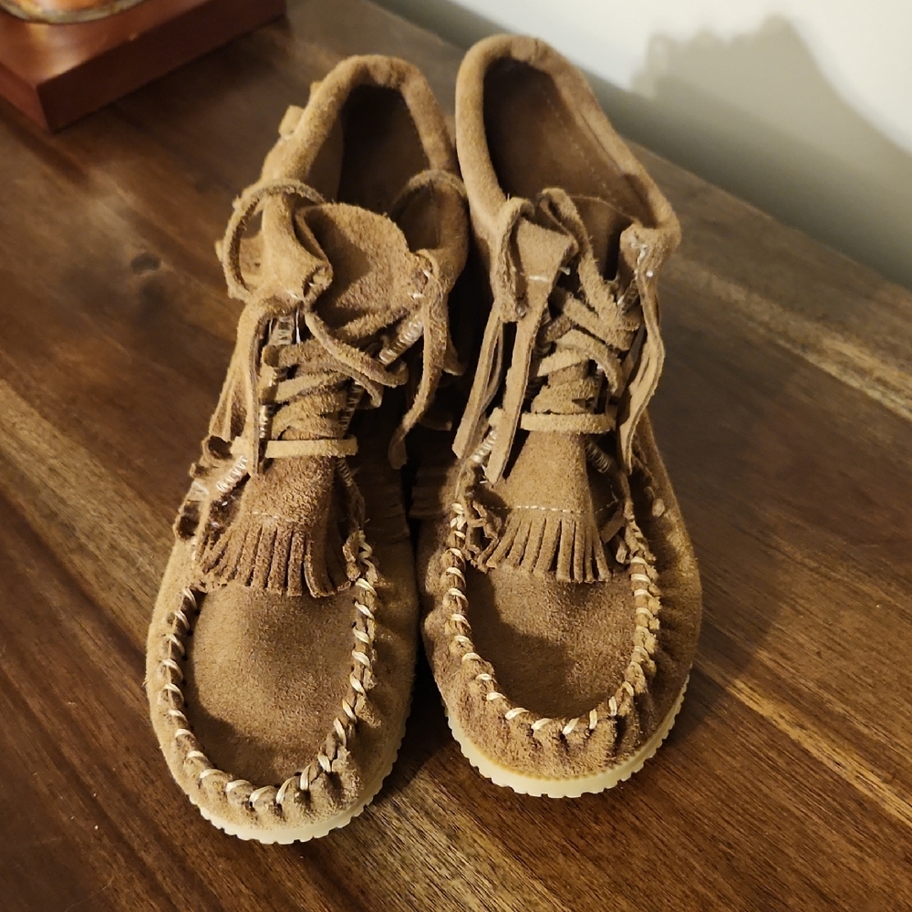 Brown Suede Moccasin Boots